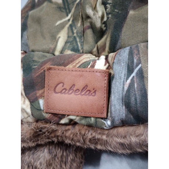 Mad Bomber Cabela's Zonz Woodland Genuine Rabbit Fur Hunting Hat Camo L / XL - Picture 2 of 11